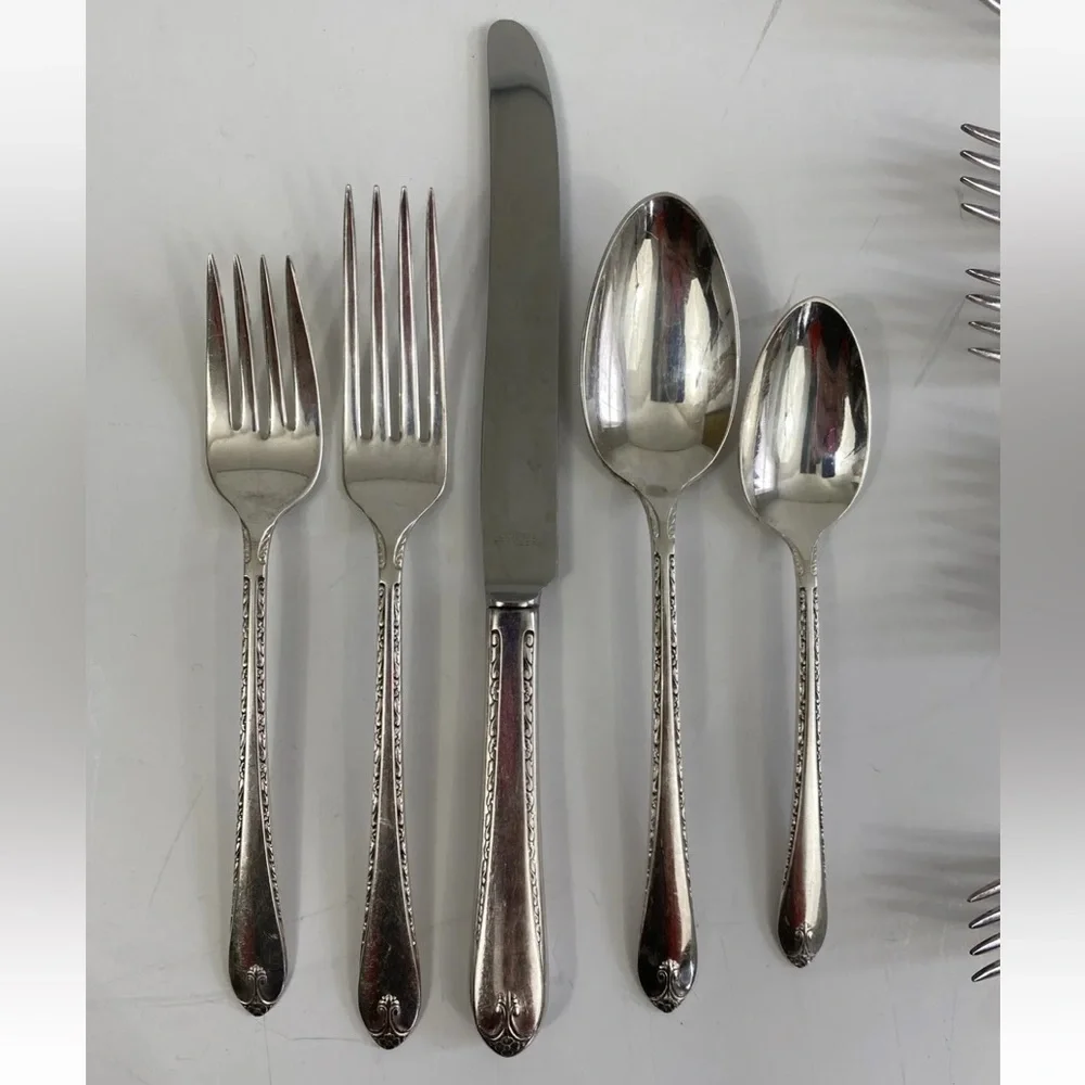 EXQUISITE Wm Rogers Son IS Silverplate Flatware Set 52Pieces